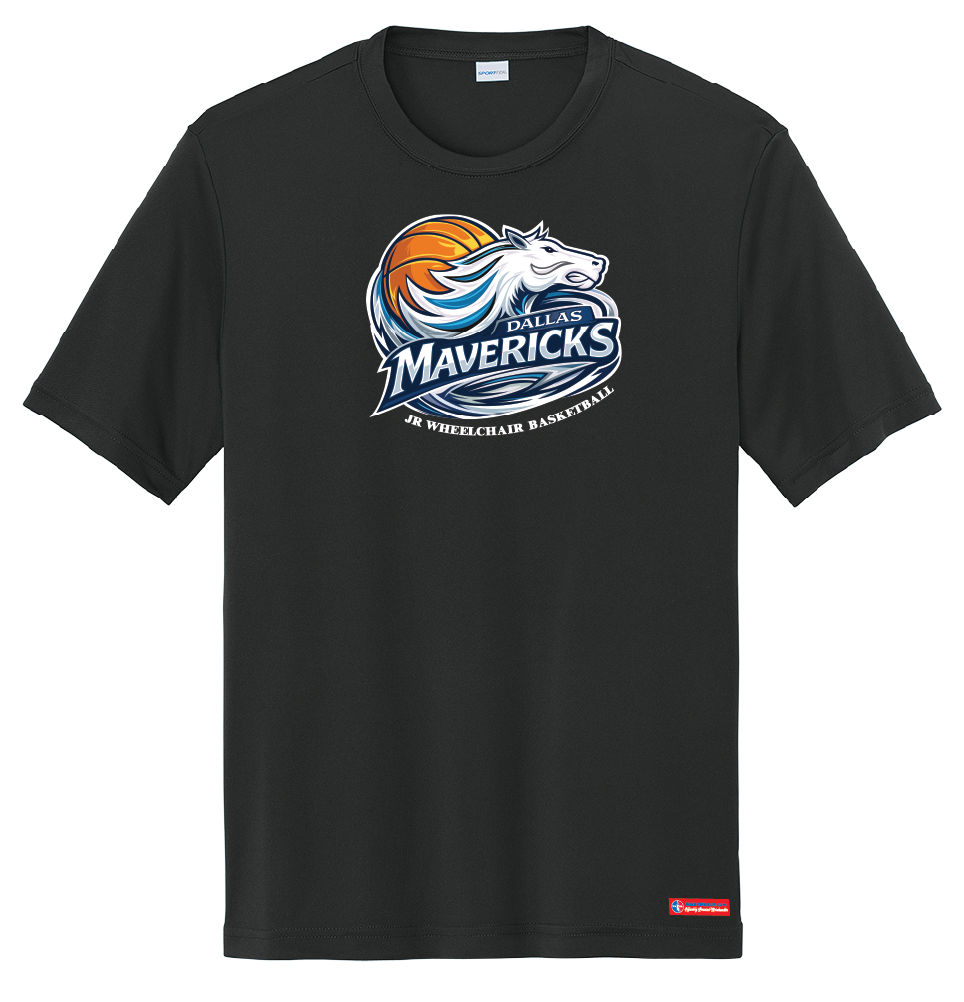 NWBA Officially Licensed - Dallas Jr Wheelchair Mavericks - Youth - T-Shirt - Performance