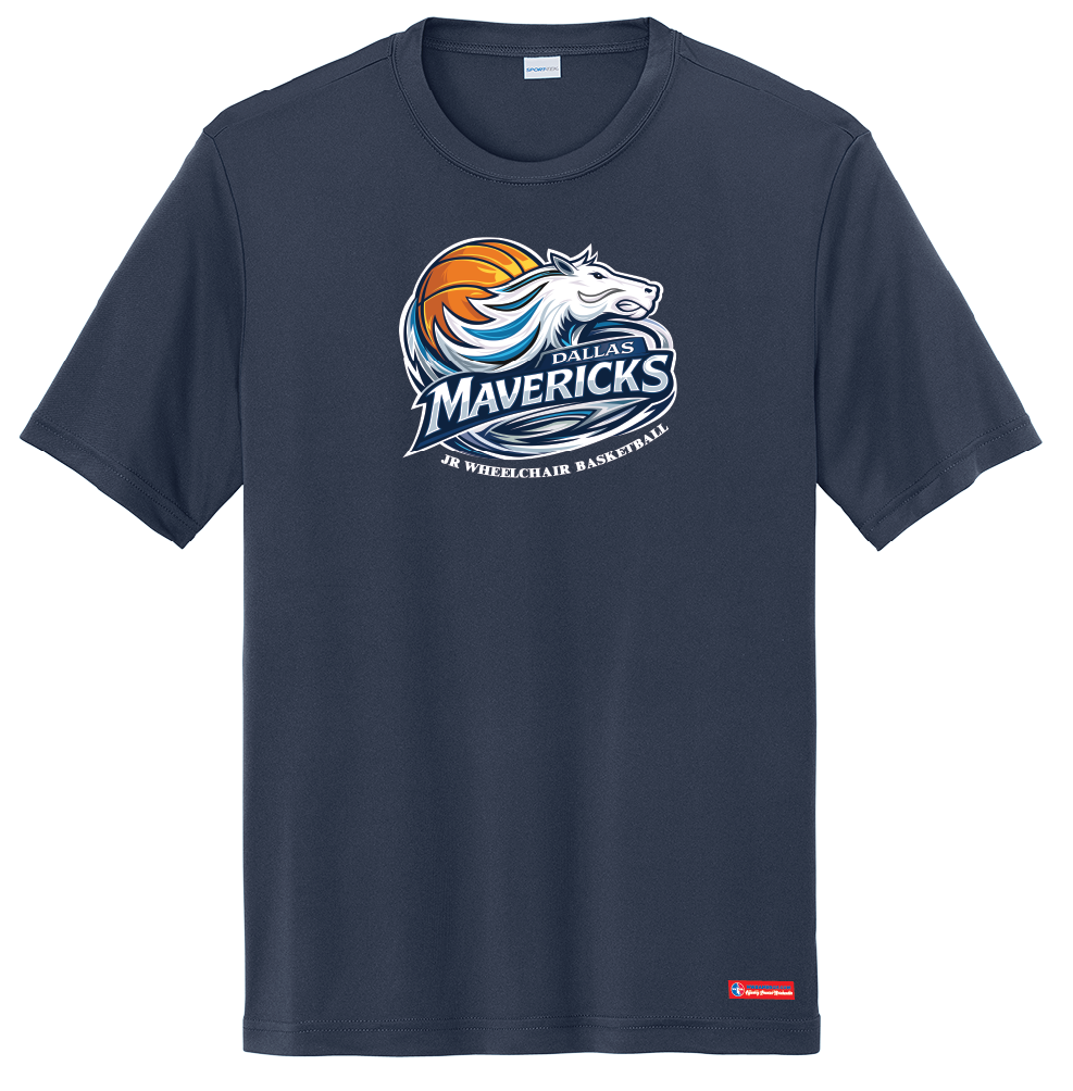 NWBA Officially Licensed - Dallas Jr Wheelchair Mavericks - Men's - T-Shirt - Performance