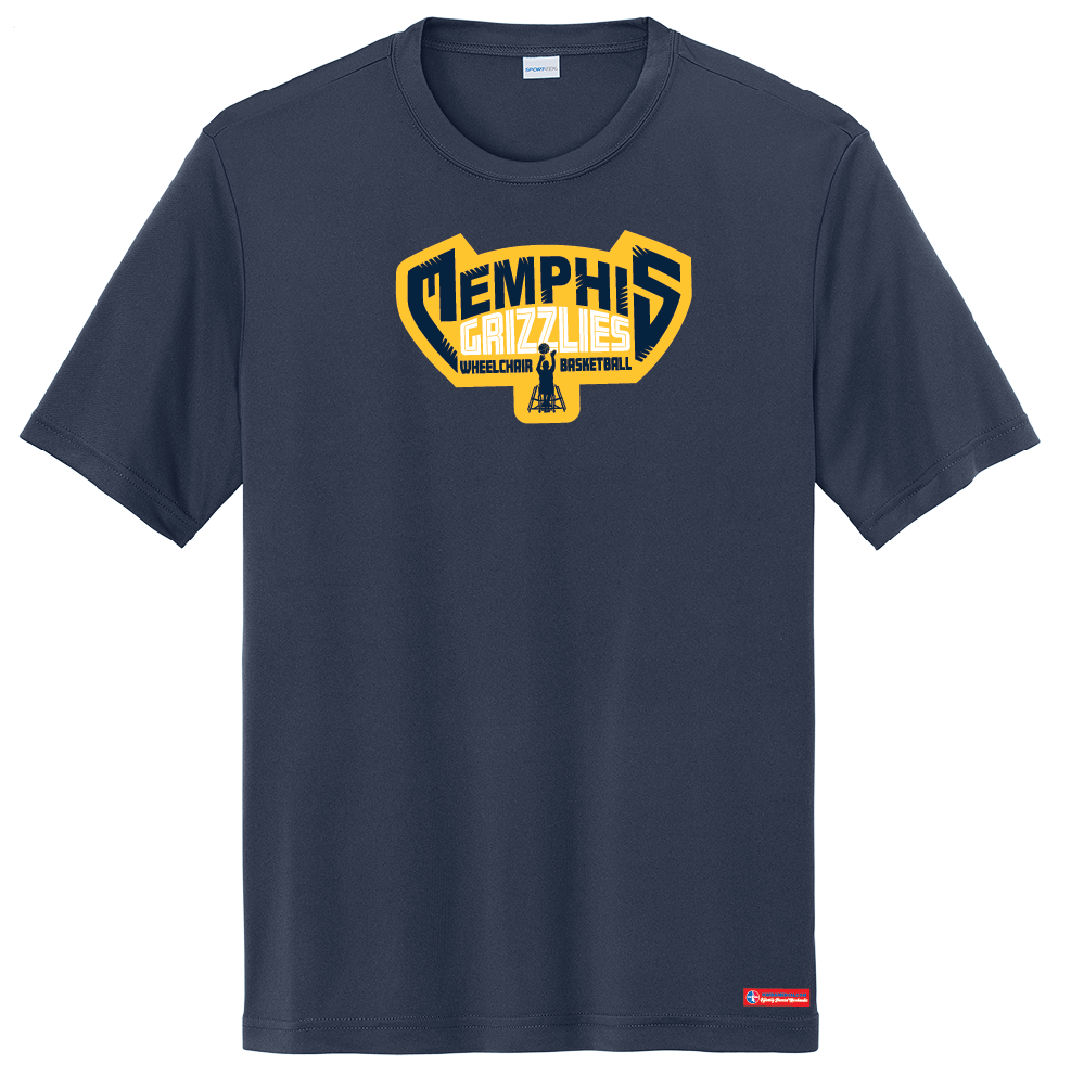 NWBA Officially Licensed - Memphis Rollin' Grizzlies - Men's - T-Shirt - Performance