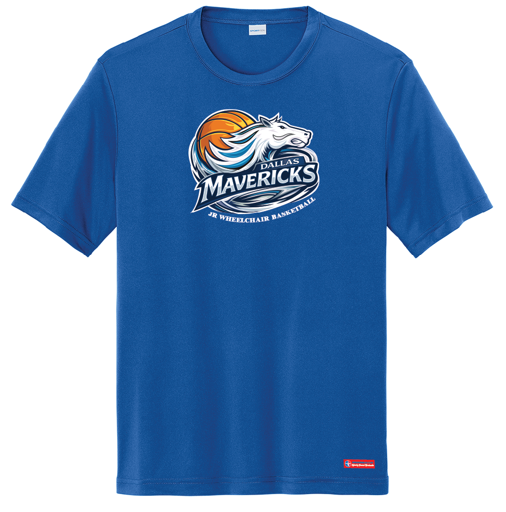NWBA Officially Licensed - Dallas Jr Wheelchair Mavericks - Men's - T-Shirt - Performance