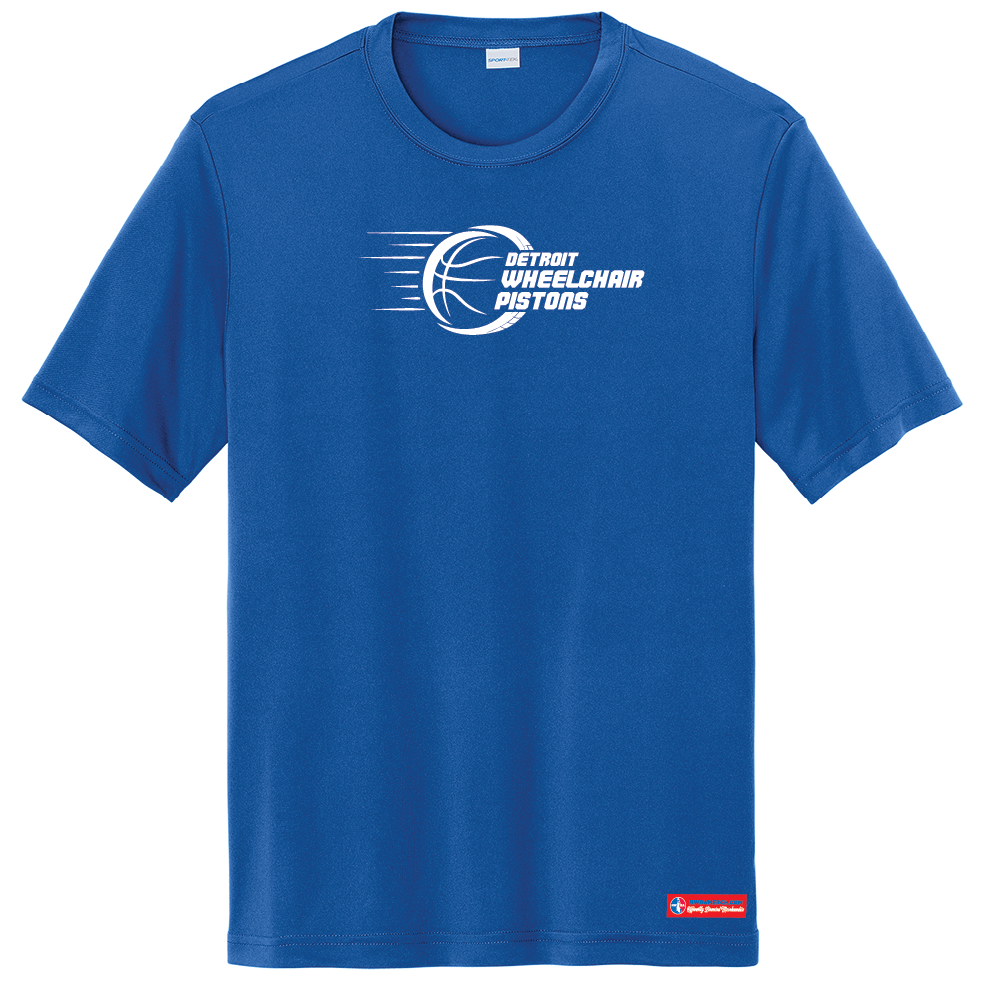 NWBA Officially Licensed - Detroit Wheelchair Pistons - Youth - T-Shirt - Performance