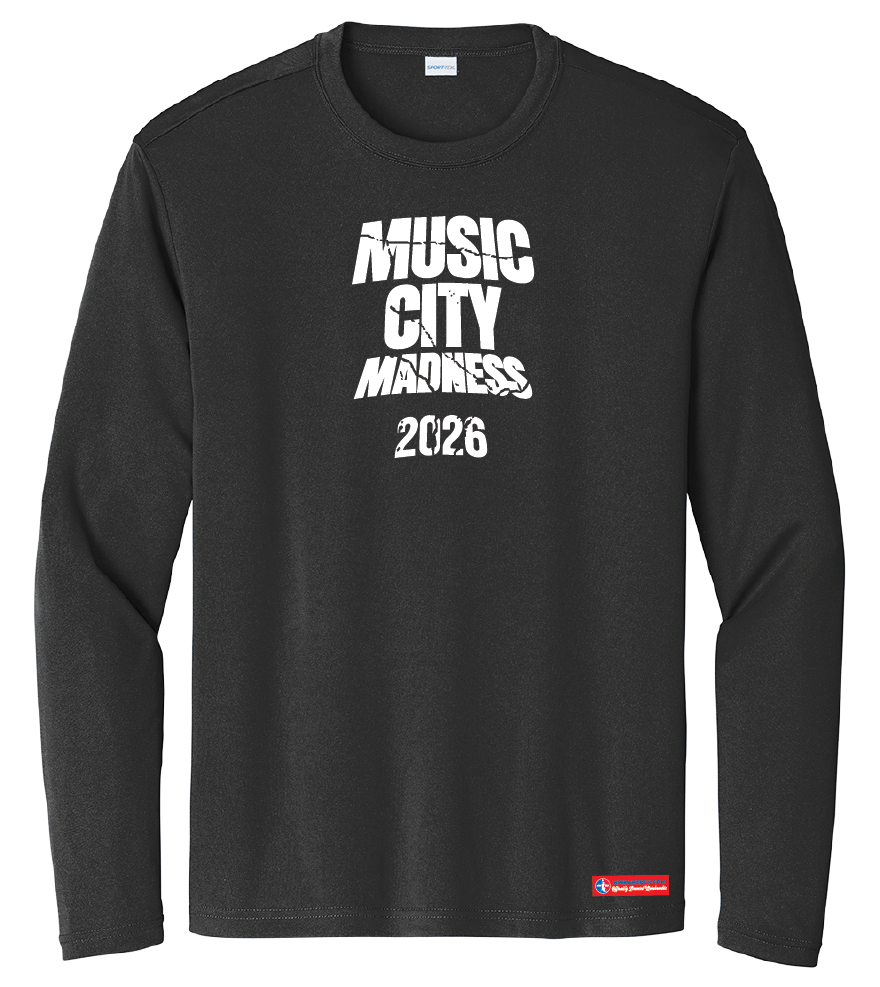 NWBA Officially Licensed - 2026 Music City Madness - Youth - L/S T-Shirt - Performance