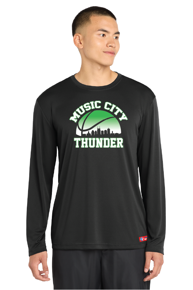 NWBA Officially Licensed - Music City Thunder - Men's - L/S T-Shirt - Performance