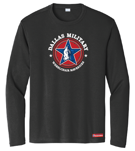 NWBA Officially Licensed - Dallas Military Wheelchair Mavericks - Youth - L/S T-Shirt - Performance