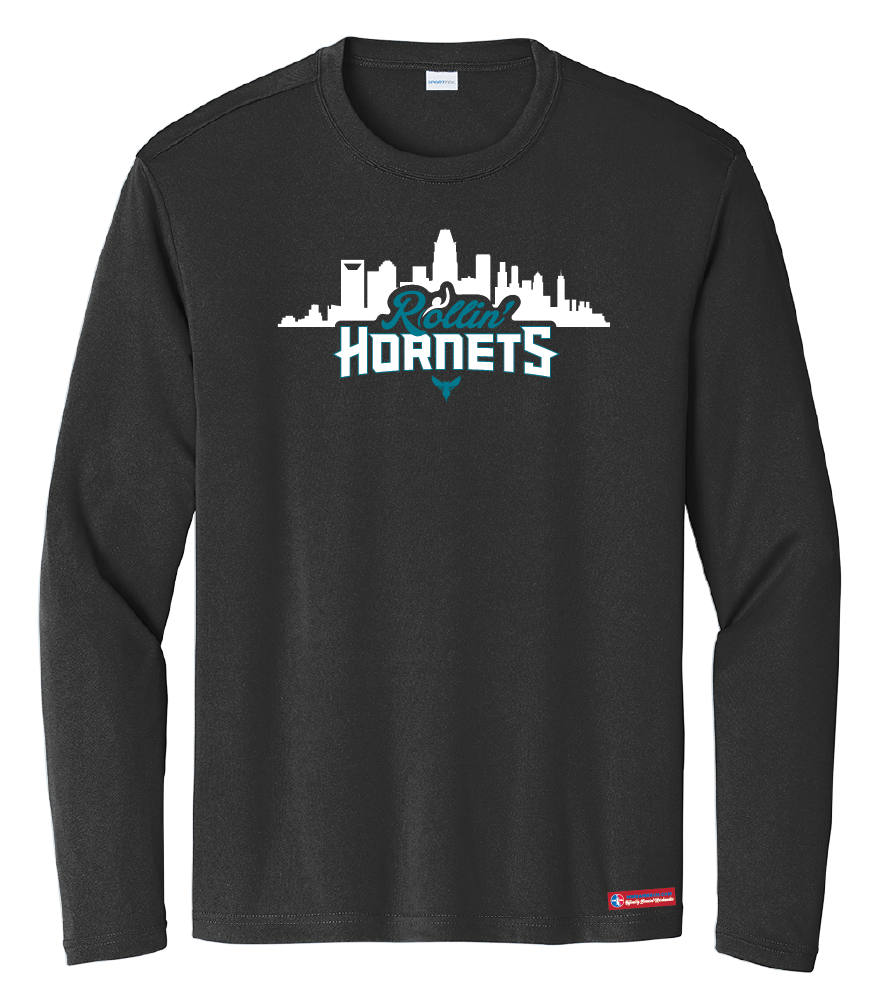 NWBA Officially Licensed - Rollin' Hornets - Men's - L/S T-Shirt - Performance