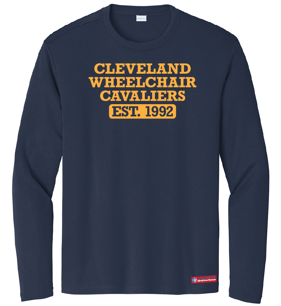 NWBA Officially Licensed - Cleveland Wheelchair Cavaliers - Youth - L/S T-Shirt - Performance