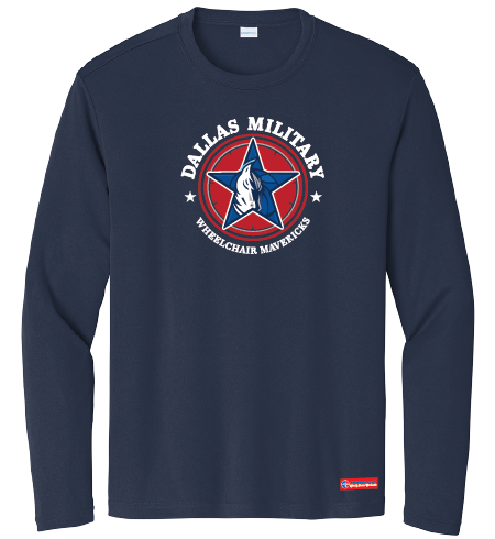 NWBA Officially Licensed - Dallas Military Wheelchair Mavericks - Youth - L/S T-Shirt - Performance