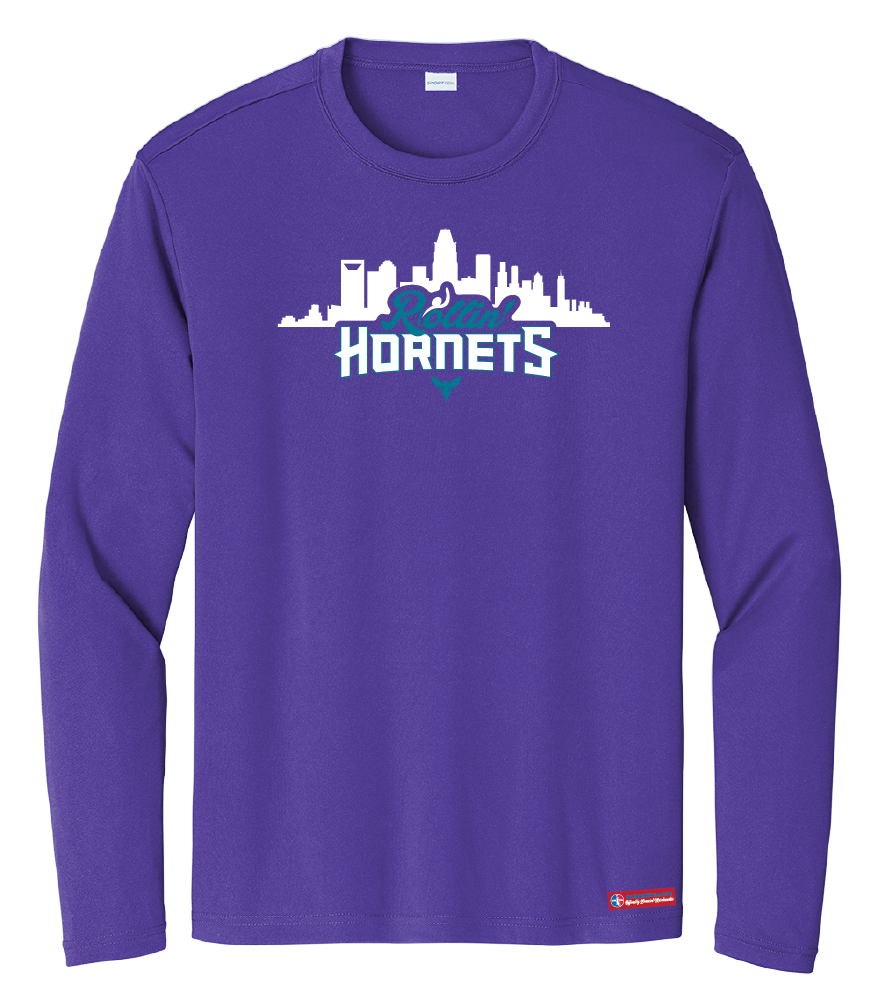 NWBA Officially Licensed - Rollin' Hornets - Men's - L/S T-Shirt - Performance