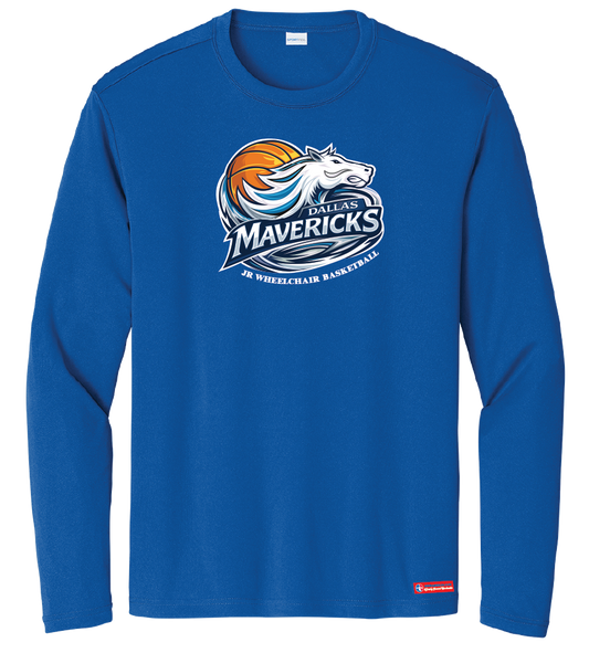 NWBA Officially Licensed - Dallas Jr Wheelchair Mavericks - Youth - L/S T-Shirt - Performance