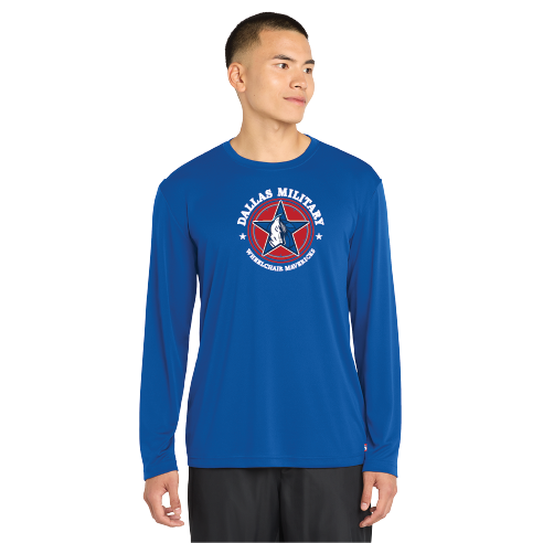 NWBA Officially Licensed - Dallas Military Wheelchair Mavericks - Men's - L/S T-Shirt - Performance
