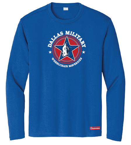 NWBA Officially Licensed - Dallas Military Wheelchair Mavericks - Youth - L/S T-Shirt - Performance