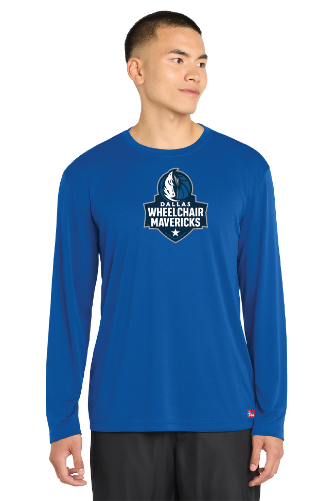 NWBA Officially Licensed - Dallas Wheelchair Mavericks - Men's - L/S T-Shirt - Performance
