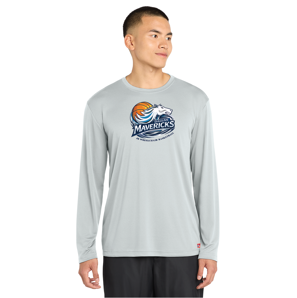 NWBA Officially Licensed - Dallas Jr Wheelchair Mavericks - Men's - L/S T-Shirt - Performance