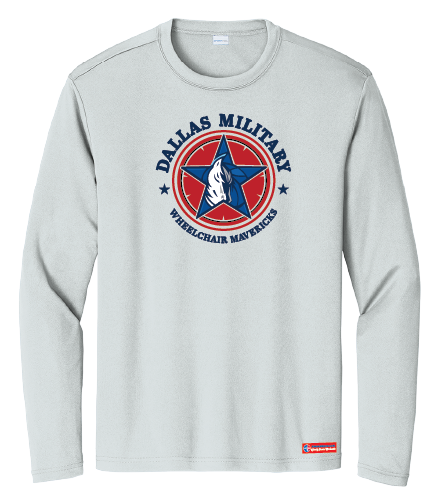 NWBA Officially Licensed - Dallas Military Wheelchair Mavericks - Youth - L/S T-Shirt - Performance