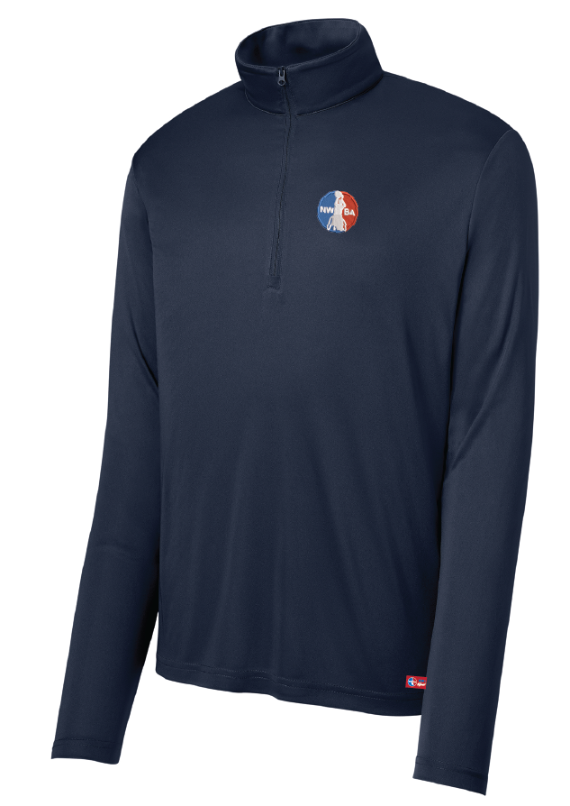 NWBA Officially Licensed - Embroidered Medallion Men's 1/4 Zip