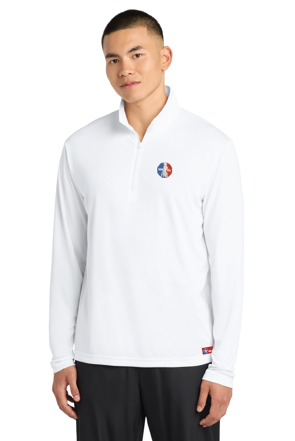 NWBA Officially Licensed - Embroidered Medallion Men's 1/4 Zip