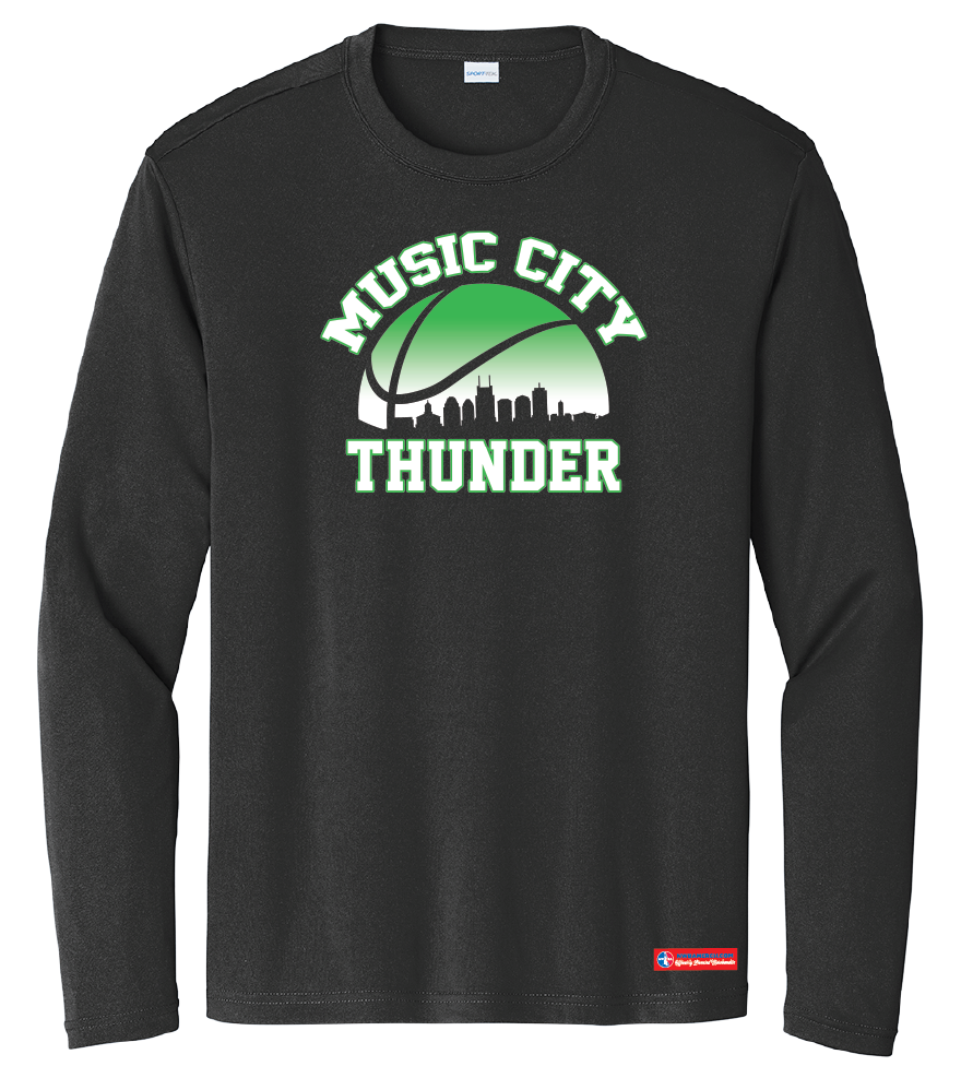 NWBA Officially Licensed - Music City Thunder - Youth - L/S T-Shirt - Performance