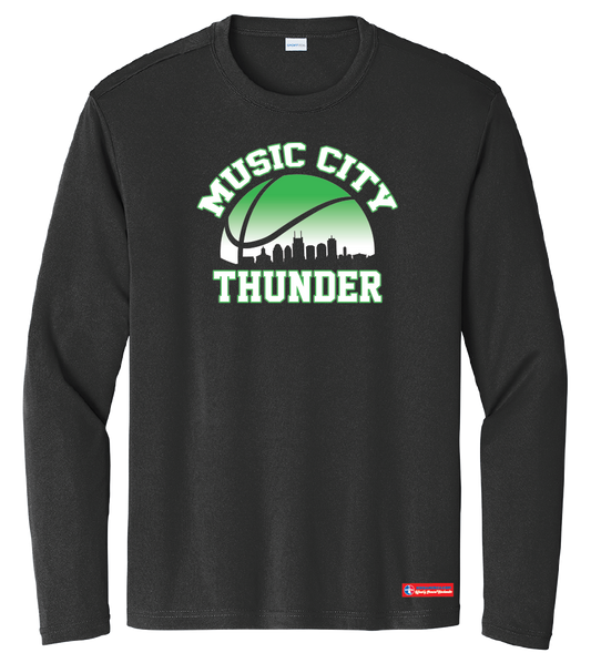 NWBA Officially Licensed - Music City Thunder - Men's - L/S T-Shirt - Performance