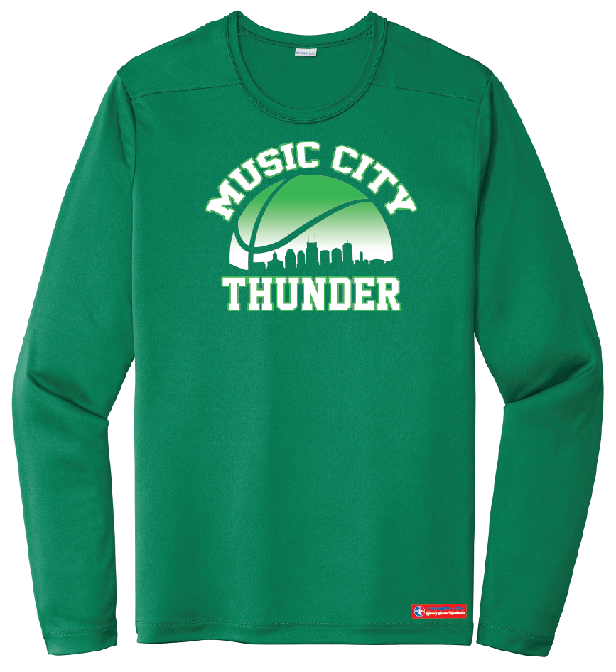 NWBA Officially Licensed - Music City Thunder - Youth - L/S T-Shirt - Performance