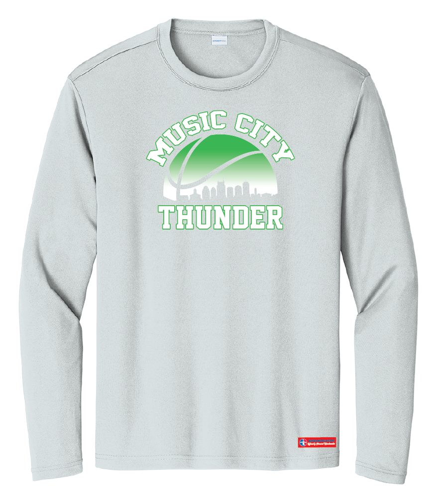 NWBA Officially Licensed - Music City Thunder - Men's - L/S T-Shirt - Performance