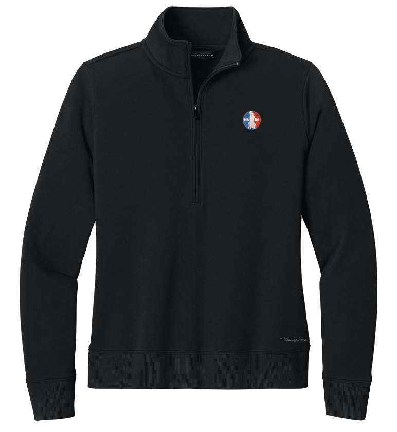 NWBA Officially Licensed - Embroidered Medallion TravisMathew® Women's Ocean Villa 1/4-Zip