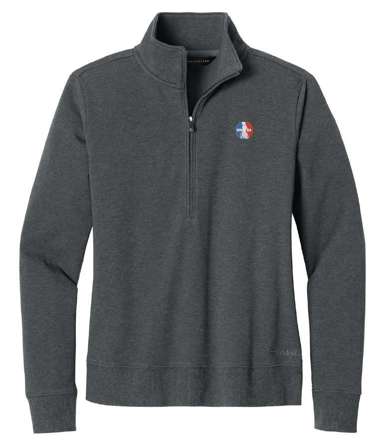 NWBA Officially Licensed - Embroidered Medallion TravisMathew® Women's Ocean Villa 1/4-Zip