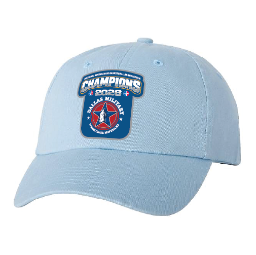 NWBA Officially Licensed – Dallas Military Wheelchair Mavericks – 2026 National Champions – Dad Style Cap – Woven Patch Edition