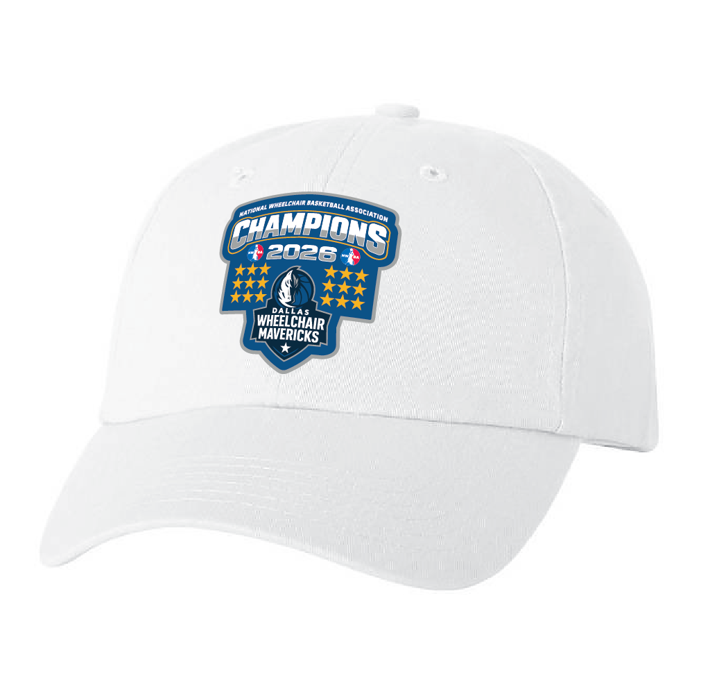 NWBA Officially Licensed – Dallas Wheelchair Mavericks – 2026 National Champions – Dad Style Cap – Woven Patch Edition