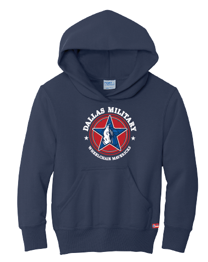 NWBA Officially Licensed - Dallas Military Wheelchair Mavericks - Youth - Hoodie