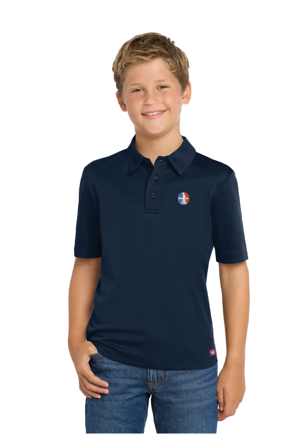 NWBA Officially Licensed - Embroidered Medallion Youth Performance Polo