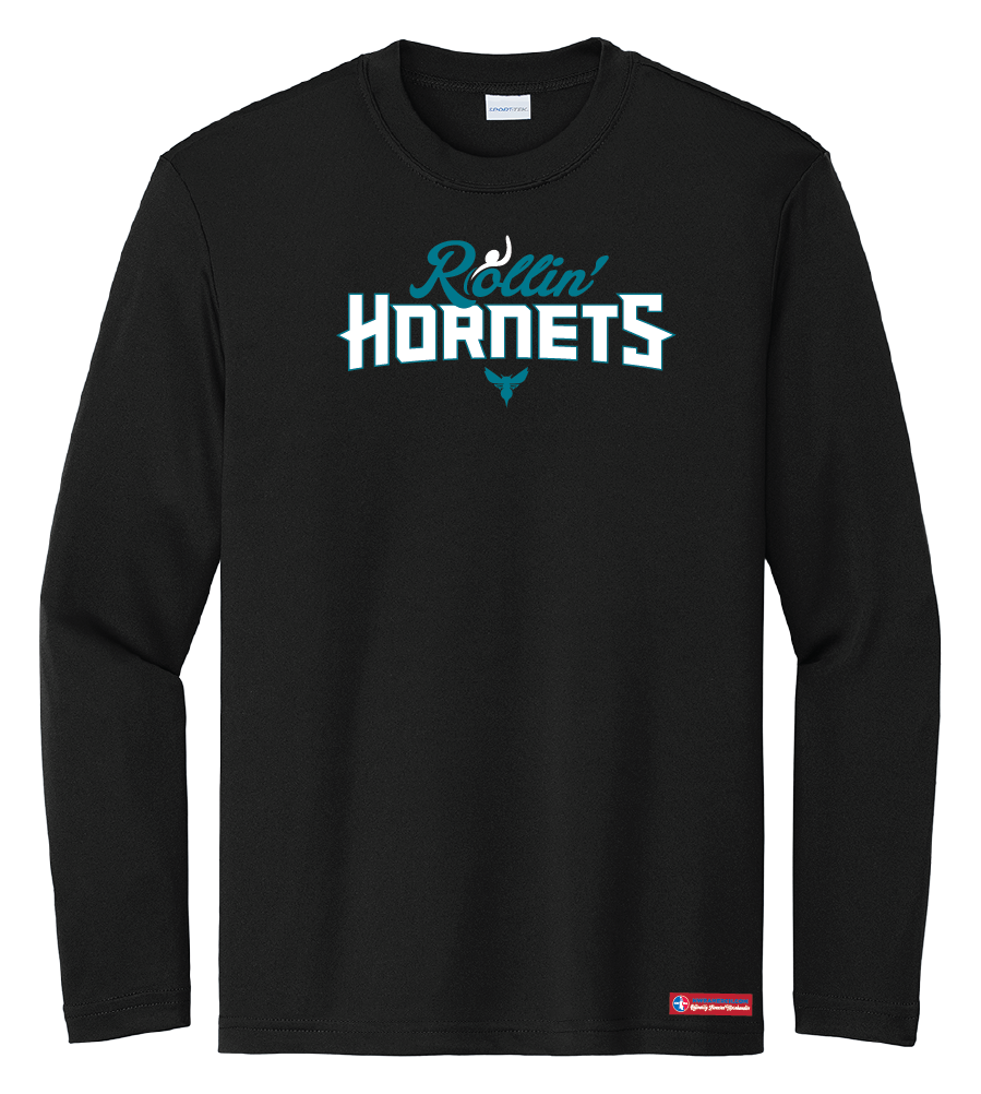 NWBA Officially Licensed - Rollin' Hornets - Youth - L/S T-Shirt - Performance