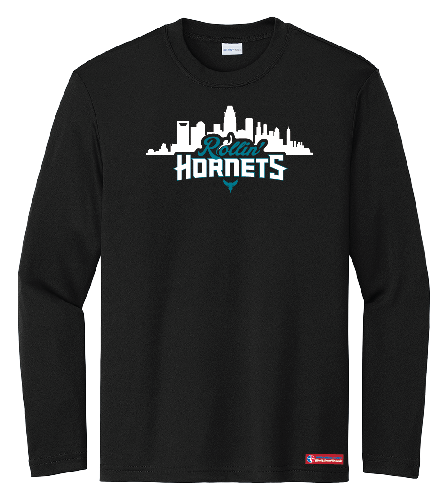 NWBA Officially Licensed - Rollin' Hornets - Youth - L/S T-Shirt - Performance
