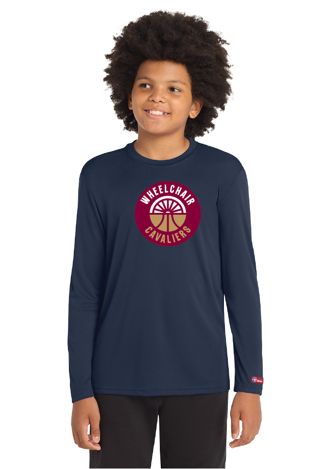 NWBA Officially Licensed - Cleveland Wheelchair Cavaliers - Youth - L/S T-Shirt - Performance