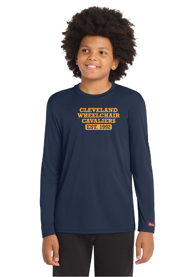 NWBA Officially Licensed - Cleveland Wheelchair Cavaliers - Youth - L/S T-Shirt - Performance