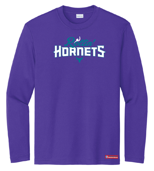 NWBA Officially Licensed - Rollin' Hornets - Youth - L/S T-Shirt - Performance