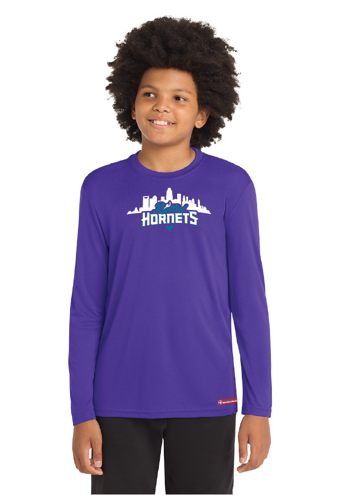 NWBA Officially Licensed - Rollin' Hornets - Youth - L/S T-Shirt - Performance
