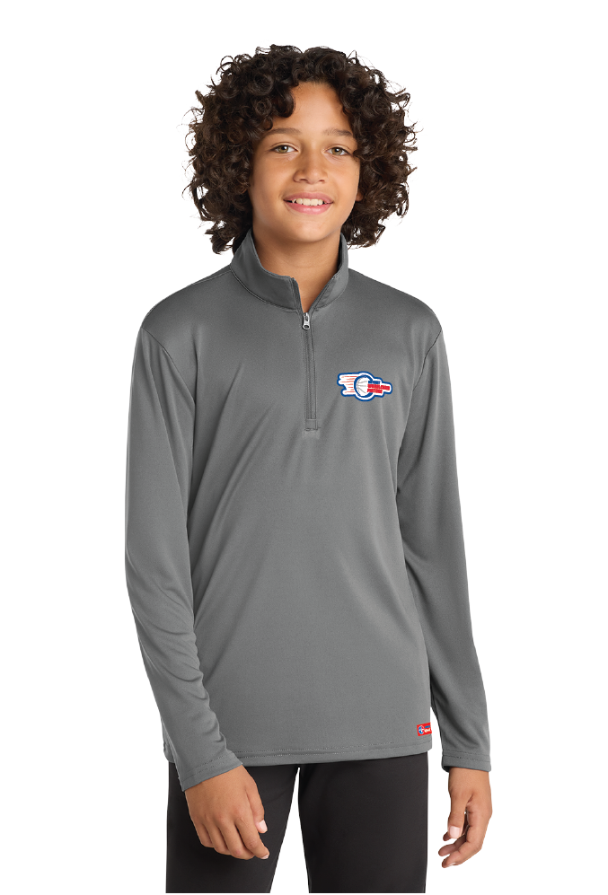 NWBA Officially Licensed - Detroit Wheelchair Pistons - Youth Performance 1/4 ZIP