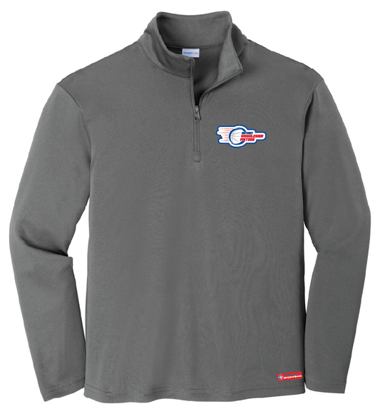 NWBA Officially Licensed - Detroit Wheelchair Pistons - Youth Performance 1/4 ZIP