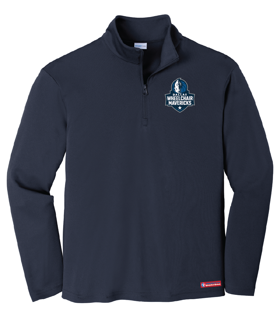 NWBA Officially Licensed - Dallas Wheelchair Mavericks - Youth Performance 1/4 ZIP