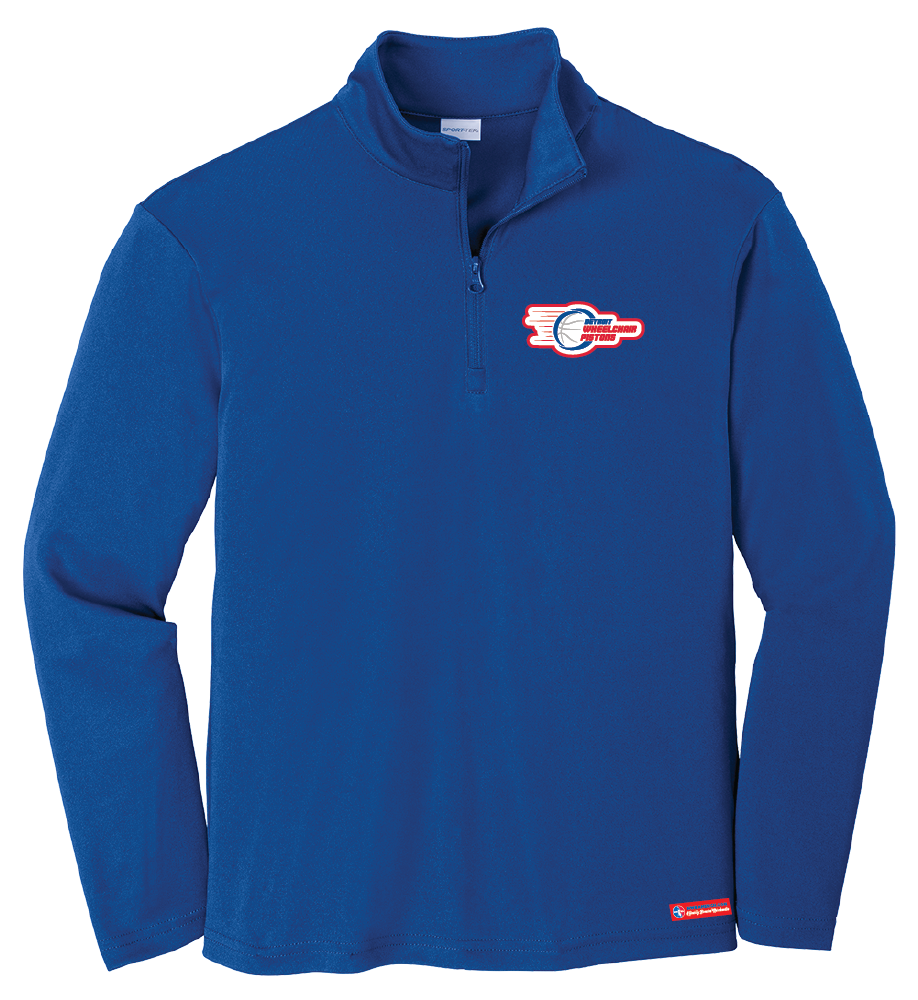 NWBA Officially Licensed - Detroit Wheelchair Pistons - Youth Performance 1/4 ZIP