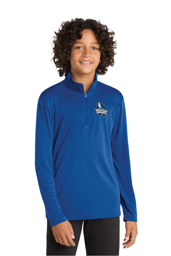 NWBA Officially Licensed - Dallas Wheelchair Mavericks - Youth Performance 1/4 ZIP