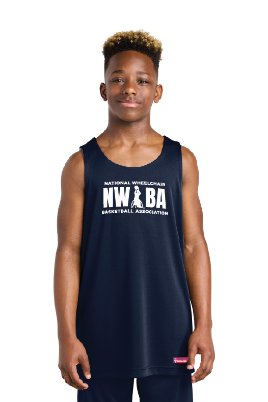 NWBA Officially Licensed - 3 Bars Youth Reversible Practice Jersey