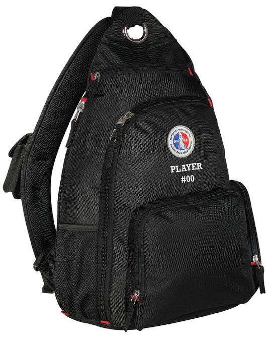 NWBA Officially Licensed - Woven Applique Sling Style Backpack
