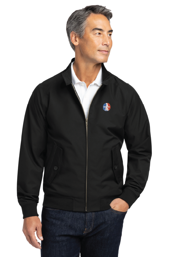 NWBA Officially Licensed - Embroidered Medallion Men's Brooks Brothers Bomber Jacket
