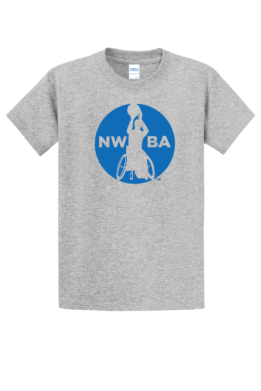 NWBA Officially Licensed - "NWBA 1 COLOR MEDALION" - MEN'S - Cotton Tee - Short Sleeve