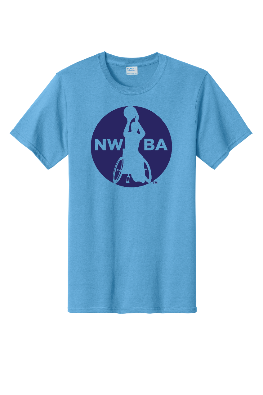 NWBA Officially Licensed - "NWBA 1 COLOR MEDALION" - MEN'S - Cotton Tee - Short Sleeve