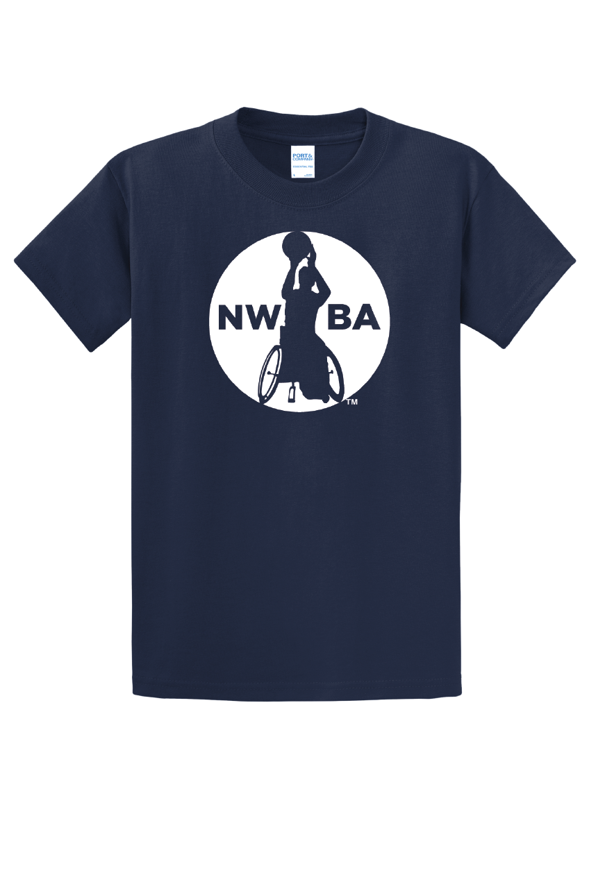 NWBA Officially Licensed - "NWBA 1 COLOR MEDALION" - MEN'S - Cotton Tee - Short Sleeve