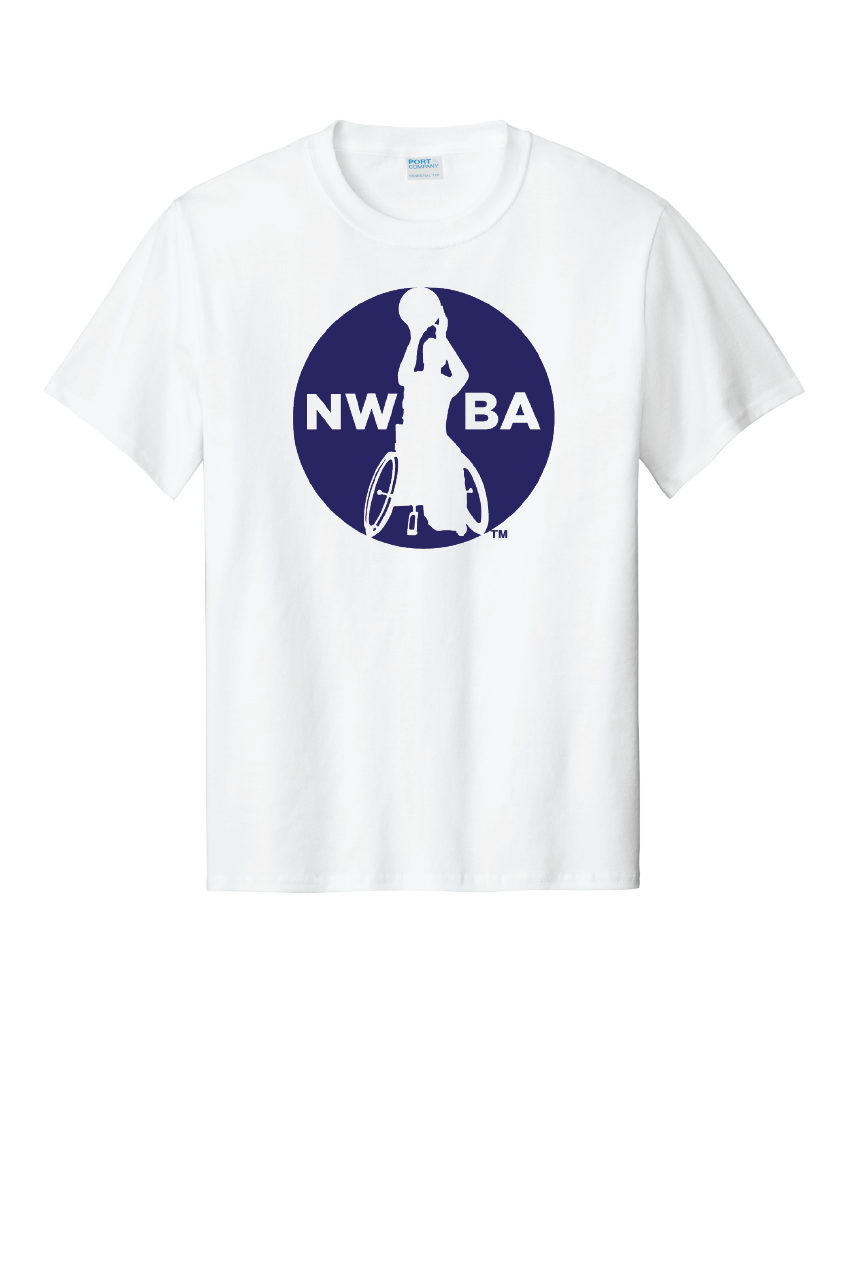 NWBA Officially Licensed - "NWBA 1 COLOR MEDALION" - MEN'S - Cotton Tee - Short Sleeve