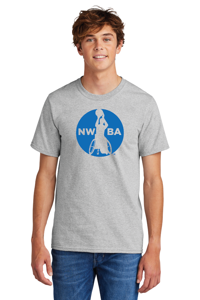 NWBA Officially Licensed - "NWBA 1 COLOR MEDALION" - MEN'S - Cotton Tee - Short Sleeve