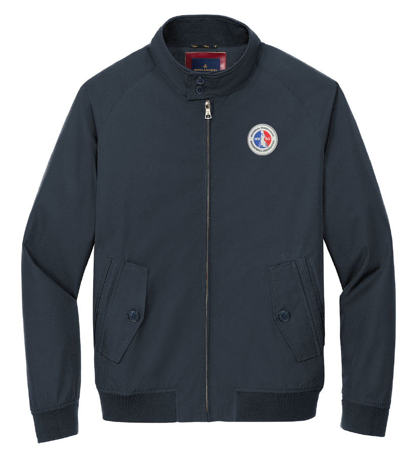 NWBA Officially Licensed - Woven Applique NWBA Logo Men's Brooks Brothers Bomber Jacket